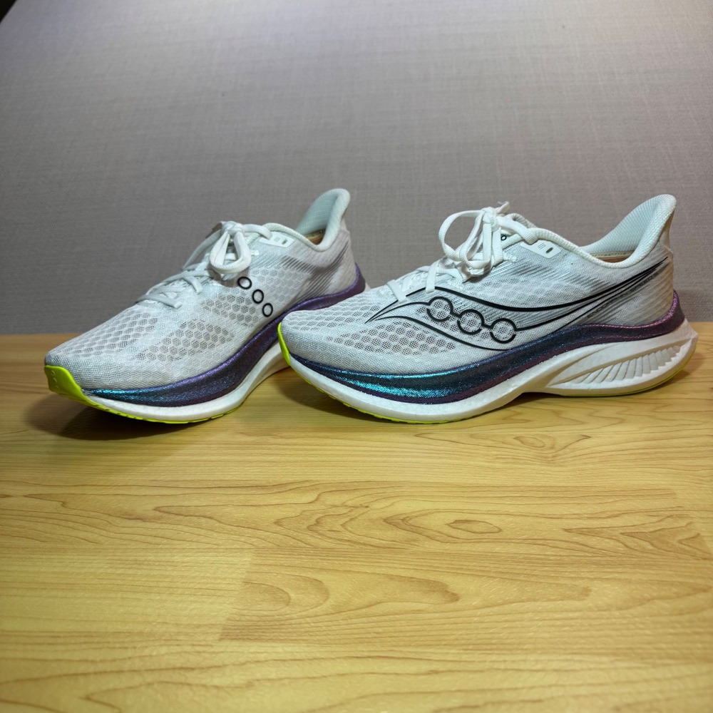 Saucony Mens Endorphin Speed 5 Running Shoes White Iridescent Size 9.5 Worn Once